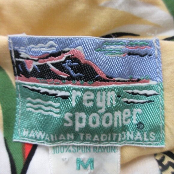 Reyn Spooner Hawaiian Traditionals Men's M Dress Shirt Rayon Tropical Vtg 208 - Picture 4 of 9